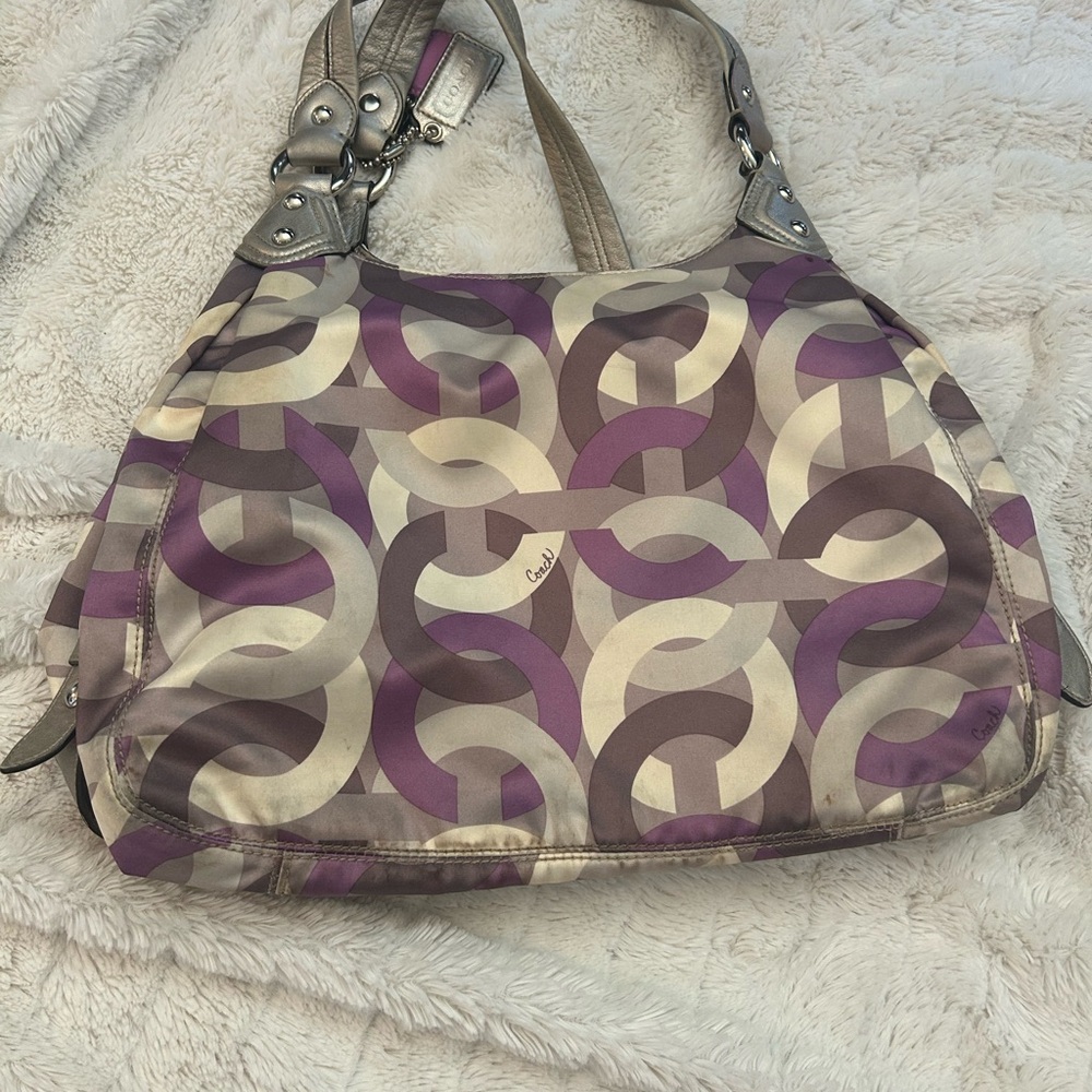 Coach Purple Shoulder Bag with Elegant Design